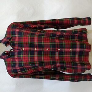 Ralph Lauren Blue Label Plaid Flannel Shirt Size 12